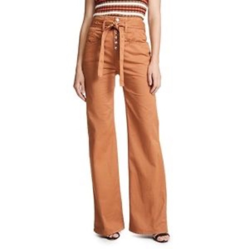 Veronica Beard Rosanna Pant in Rust